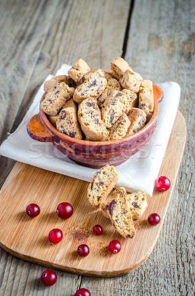 Biscotti with dried cranberries Stock photo © Alex9500