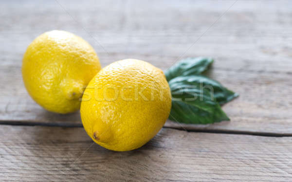 Fraîches citrons bois texture alimentaire fond [[stock_photo]] © Alex9500