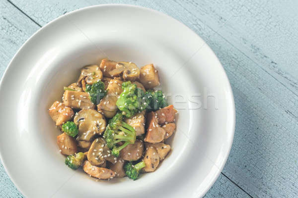 Chicken and Broccoli Stir Fry Stock photo © Alex9500