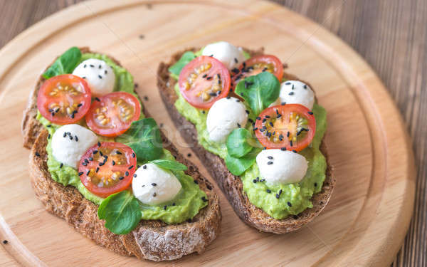 Sandwiches with avocado paste Stock photo © Alex9500