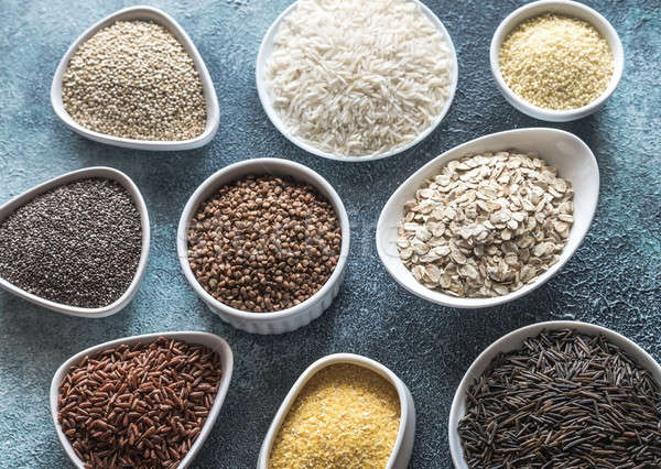 Assortment of gluten free grains Stock photo © Alex9500