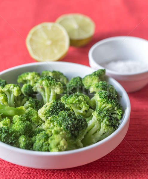 Kom gekookt broccoli voedsel tabel diner Stockfoto © Alex9500