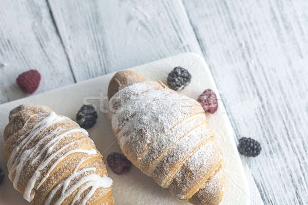 Croissants with fresh berries Stock photo © Alex9500