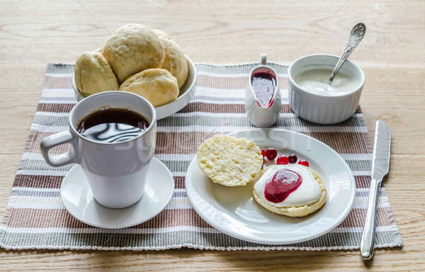 Stock photo: scones with lemon curd