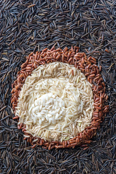 Stok fotoğraf: Farklı · pirinç · üst · görmek · grup · kırmızı