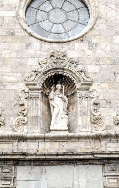 Statue of temple keeper of the Saint Nicholas Church in Malgrat  Stock photo © Alex9500