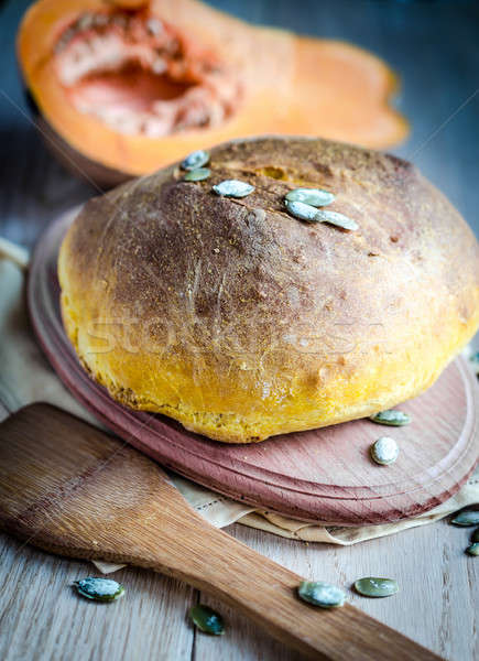 Cipó sütőtök kenyér ősz stúdió tábla Stock fotó © Alex9500
