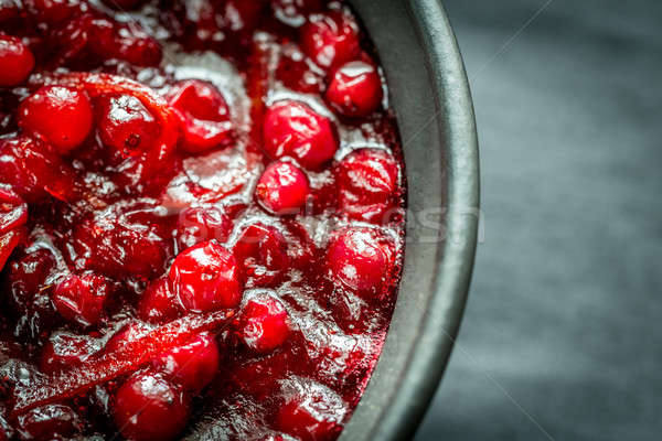 Bowl of homemade cranberry sauce Stock photo © Alex9500