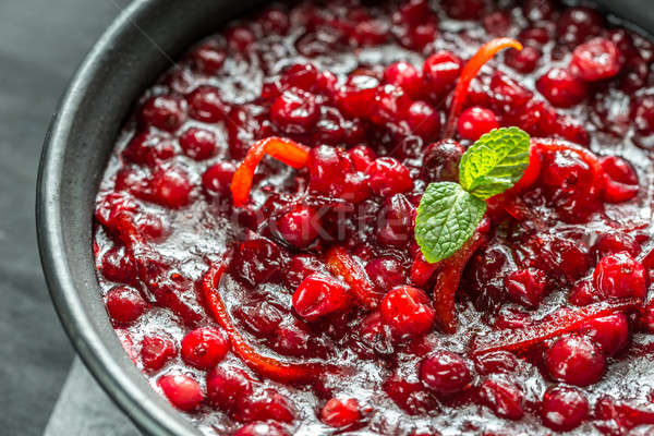 Bowl of homemade cranberry sauce Stock photo © Alex9500