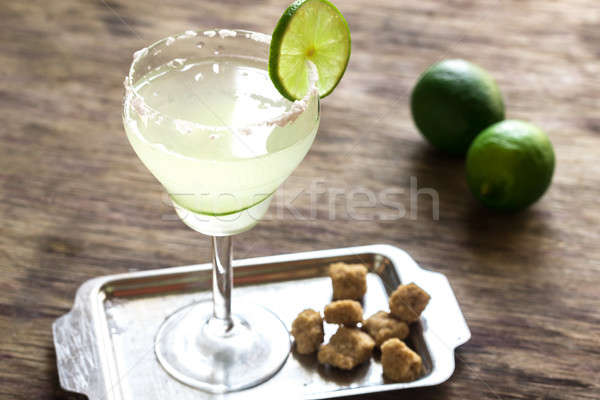 Cocktail glas metaal zomer groene bar Stockfoto © Alex9500