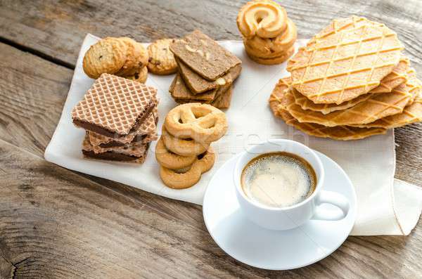 Stock photo: Butter and almond cookies