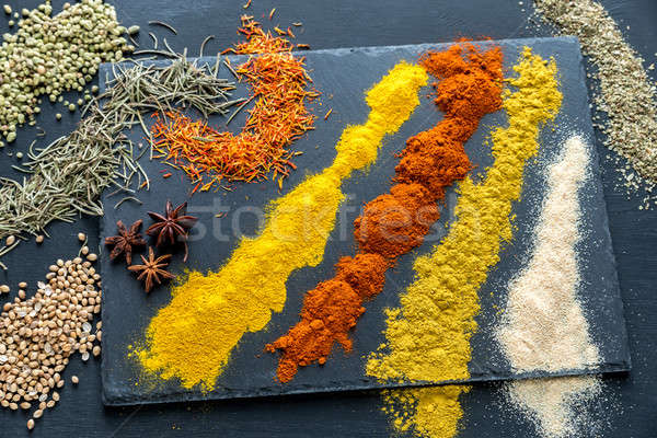 Different kinds of spices and herbs Stock photo © Alex9500