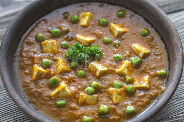 Bowl of mattar paneer Stock photo © Alex9500