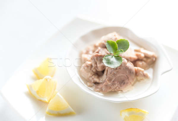 Stockfoto: Lever · voedsel · restaurant · tabel · diner · plaat