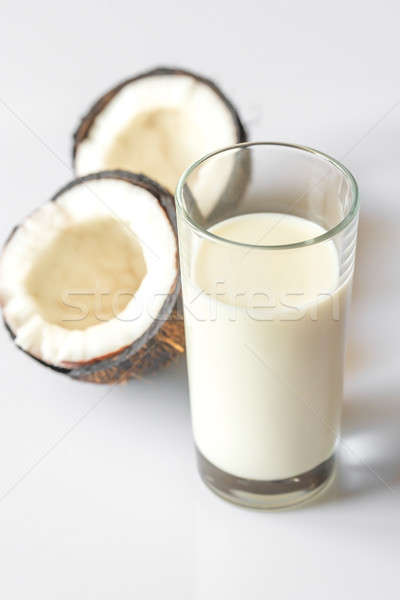 Glass of coconut milk Stock photo © Alex9500