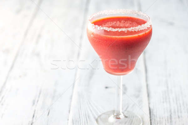 Glass of strawberry margarita cocktail Stock photo © Alex9500