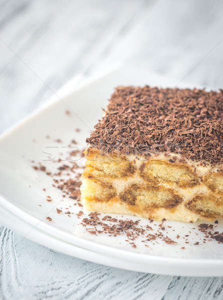 Tiramisu with chocolate topping Stock photo © Alex9500