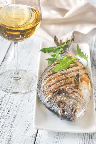 Grilled gilt-head bream on the plate Stock photo © Alex9500