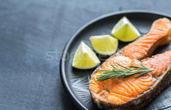 Roasted trout steak with fresh rosemary Stock photo © Alex9500