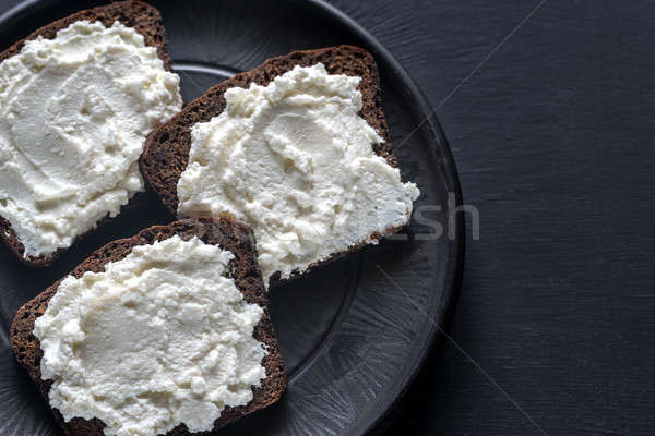 Sandwiches with cream cheese Stock photo © Alex9500