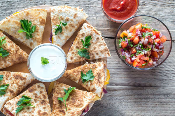 Foto stock: Queso · picante · pollo · hortalizas · diferente · alimentos