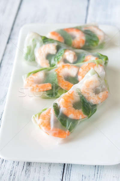 Shrimp rice paper rolls Stock photo © Alex9500