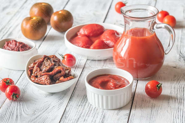 Assortment of products made of tomatoes Stock photo © Alex9500