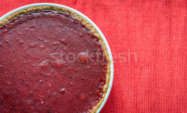 Canneberges tarte feuille table rouge Noël [[stock_photo]] © Alex9500