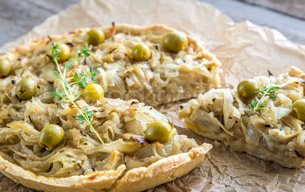 French open onion pie Stock photo © Alex9500