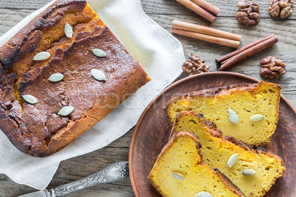 Loaf of pumpkin bread Stock photo © Alex9500