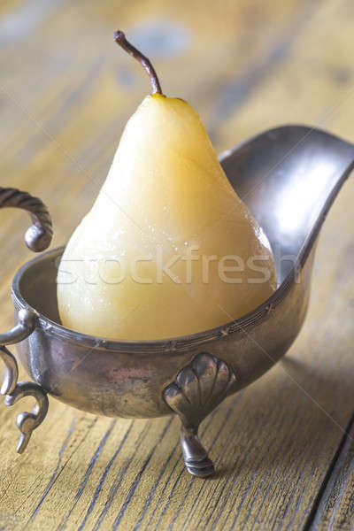 Poached pear in the gravy boat Stock photo © Alex9500
