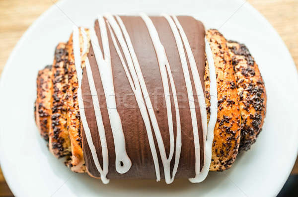 poppy bun glazed with ganache Stock photo © Alex9500