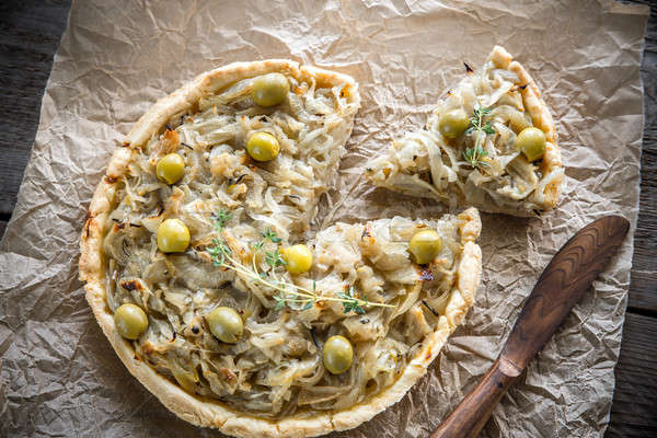 French open onion pie Stock photo © Alex9500