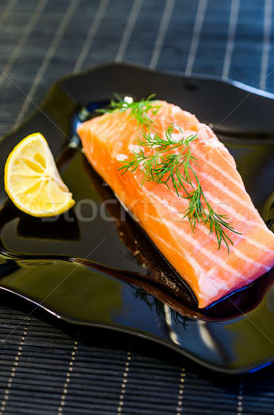 Salmon steak Stock photo © Alex9500