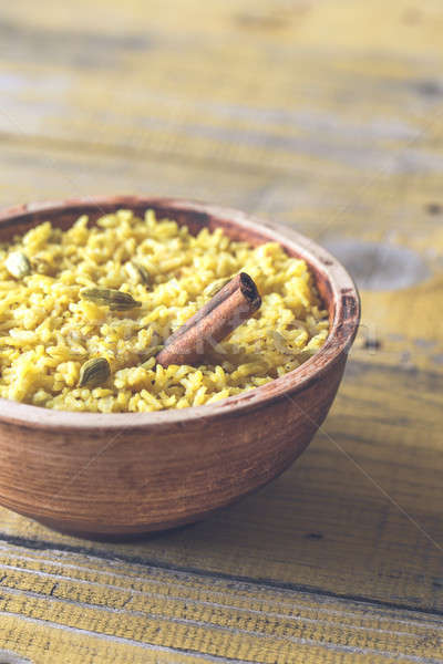 Castron curry orez alimente sănătos top Imagine de stoc © Alex9500