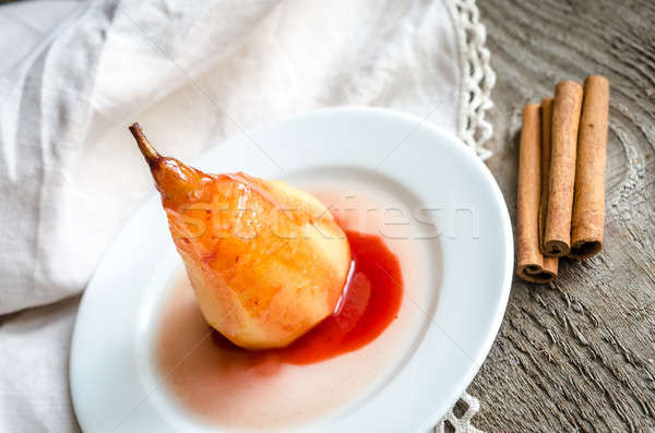 Stock photo: Poached pears