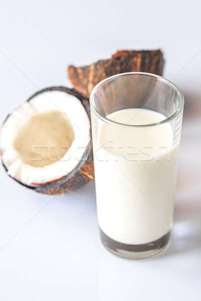 Glass of coconut milk Stock photo © Alex9500