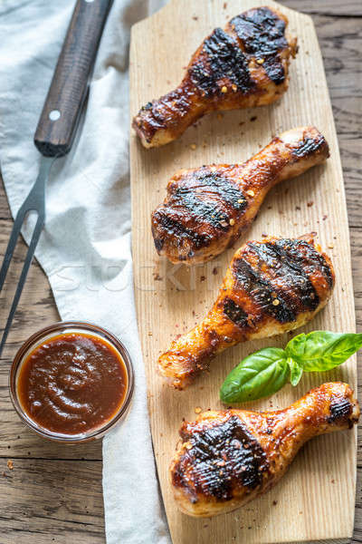 Grilled chicken drumsticks Stock photo © Alex9500