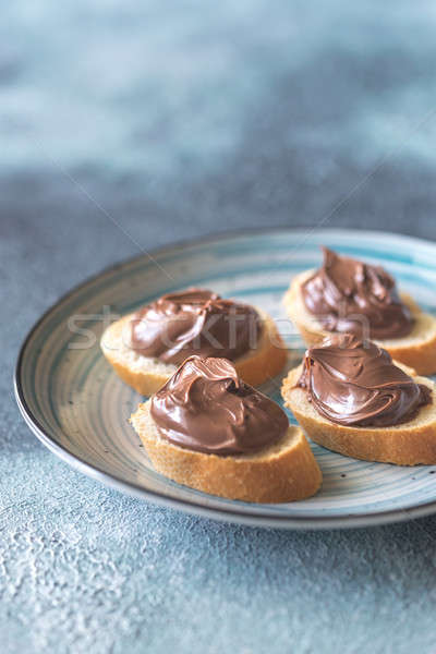 Fetta cioccolato crema piattino piatto Foto d'archivio © Alex9500