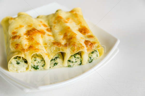 Cannelloni with ricotta and spinach Stock photo © Alex9500