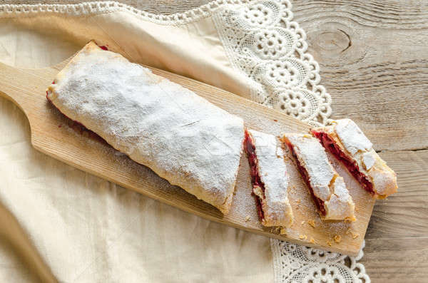 Stock photo: Cherry strudel