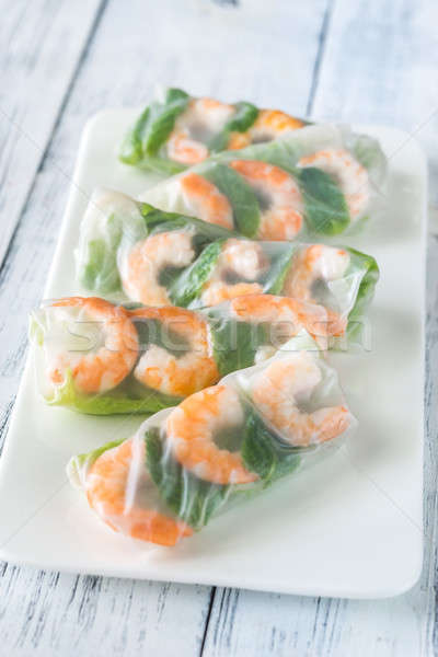 Shrimp rice paper rolls Stock photo © Alex9500