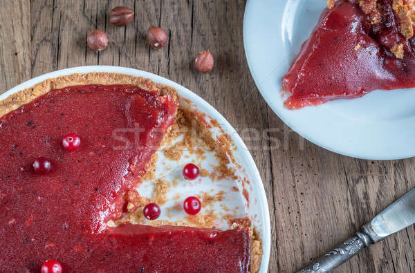 Crostata foglia tavola forcella Natale Foto d'archivio © Alex9500