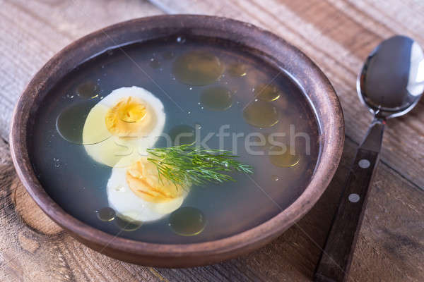 Bowl of chicken stock Stock photo © Alex9500