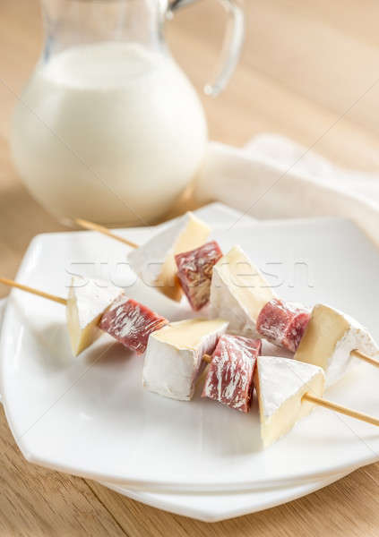 Camembert Salami Stock foto © Alex9500