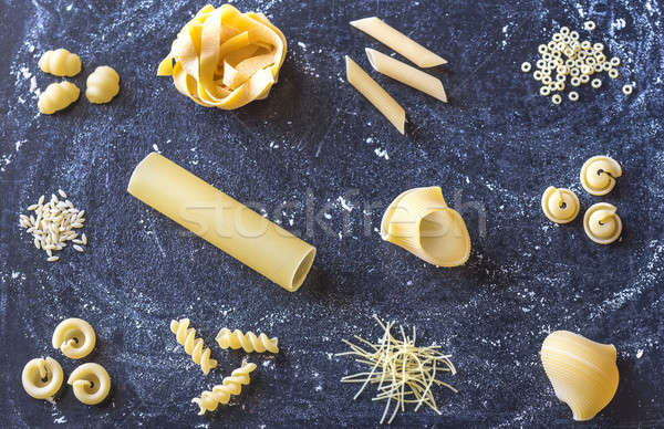 Various types of raw pasta Stock photo © Alex9500