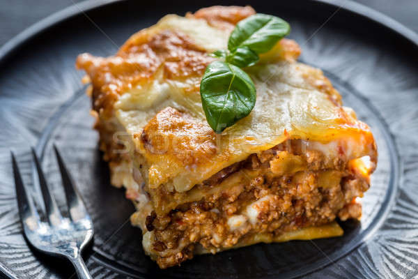 Lasagna pesto alimente frunze fundal restaurant Imagine de stoc © Alex9500