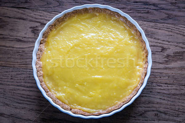 Lemon tart on the wooden background Stock photo © Alex9500