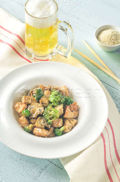 Chicken and Broccoli Stir Fry Stock photo © Alex9500