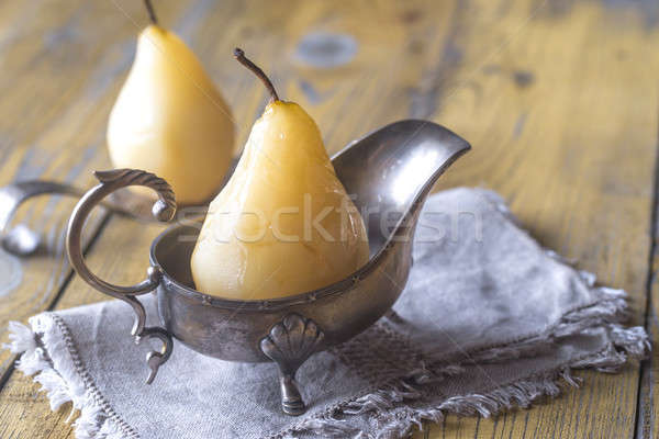 Poached pears in the gravy boat Stock photo © Alex9500